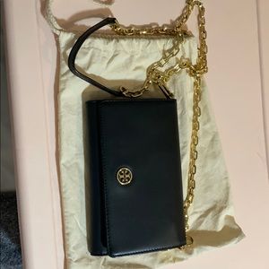 Tory burch black wallet purse